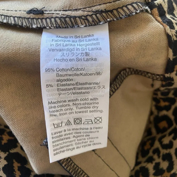 J. Crew Leopard Mid-Rise Straight Trouser winnie Paint Animal Print Sz 6 - Picture 6 of 6